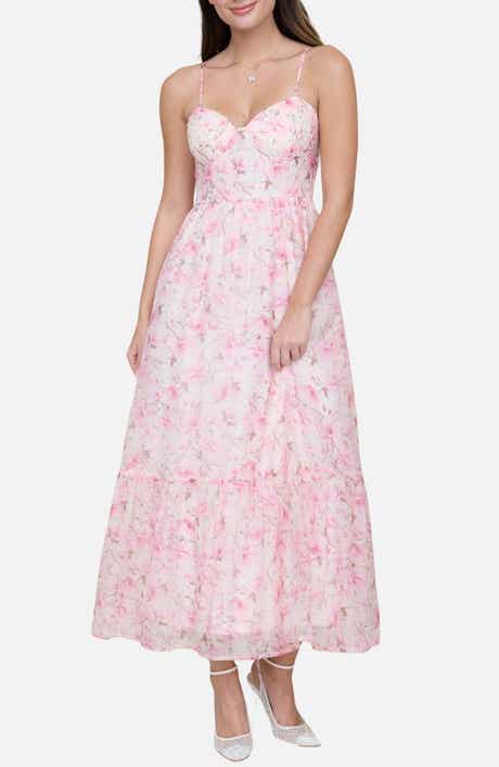 Blu Pepper Floral Print Chiffon Party Dress