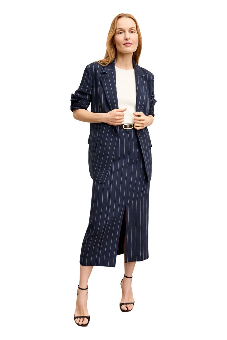 Teddy Jacket, Alternate, color, Navy/Ivory