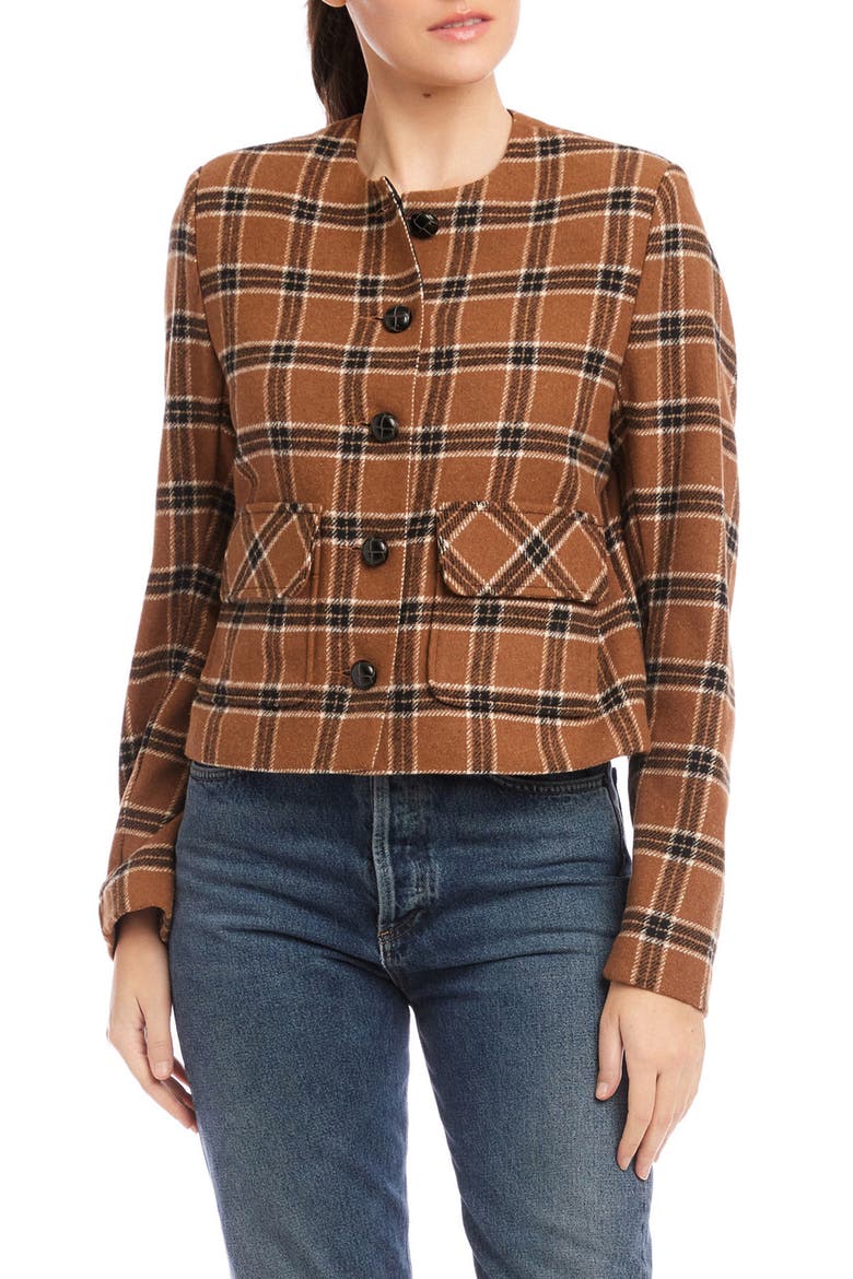 Jackie Plaid Jacket, Main, color, PLAID