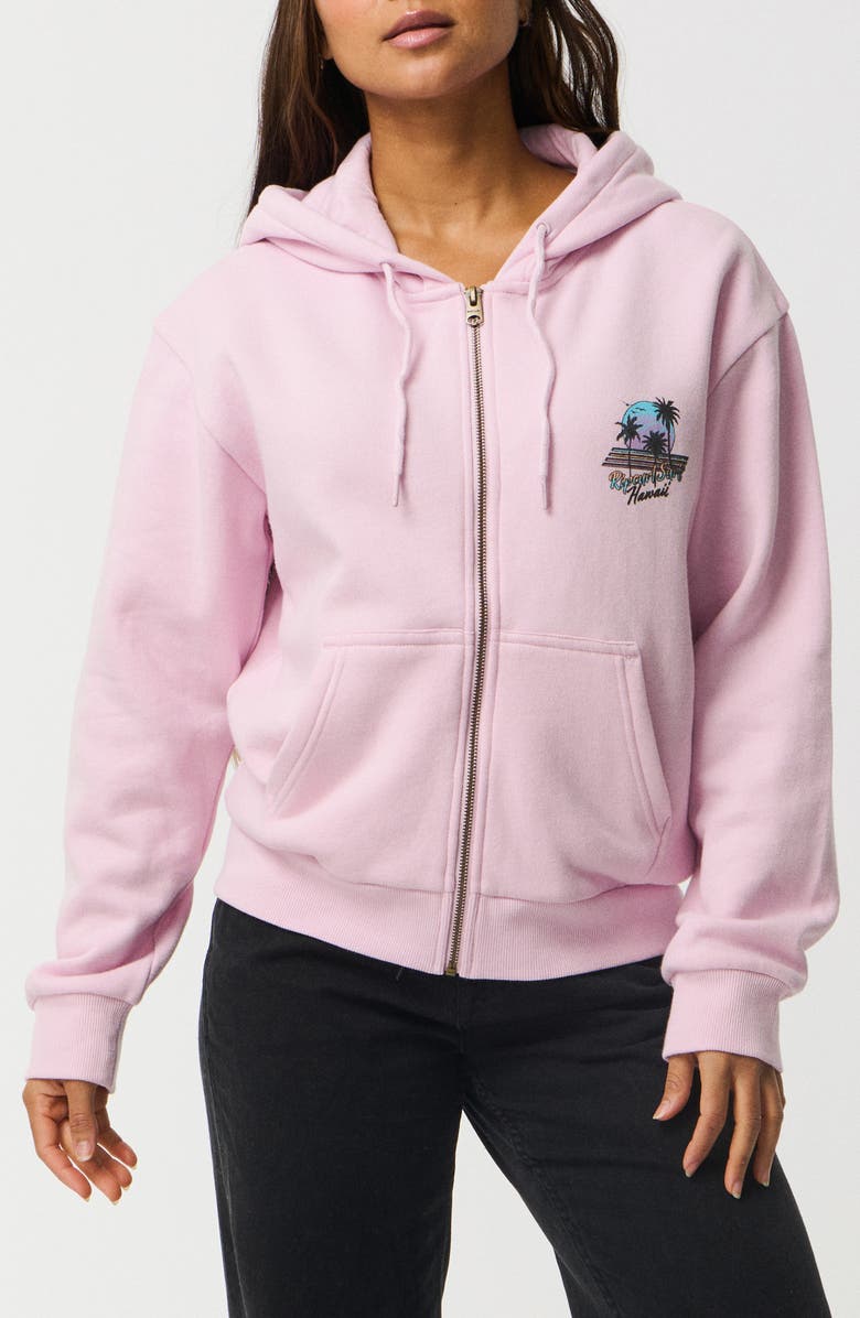 Rip Curl Surf Culture Graphic Zip Hoodie, Main, color, Lilac Hawaii