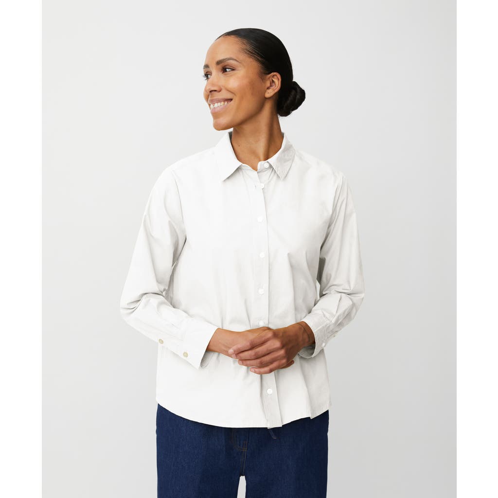 Masai Copenhagen Maimma Long Sleeve Collared Shirt In White