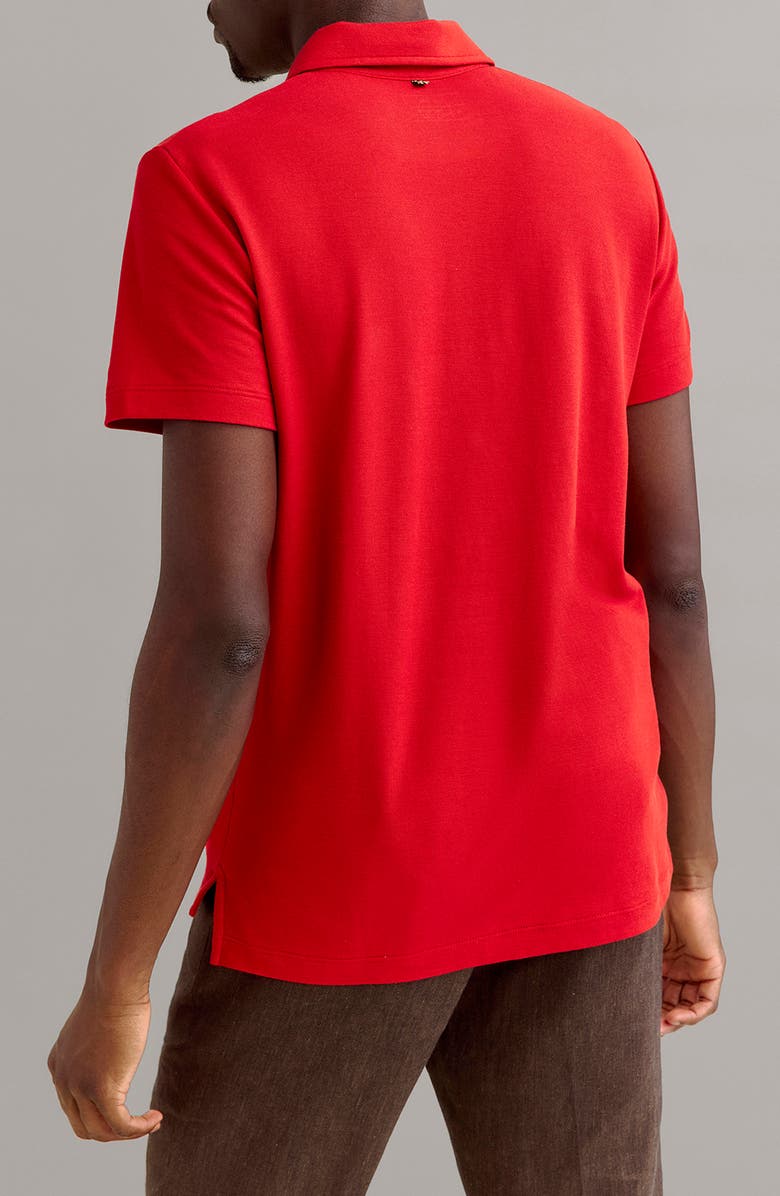Billy Reid Pensacola Pima Cotton Piqué Pocket Polo, Alternate, color, Pompeian Red