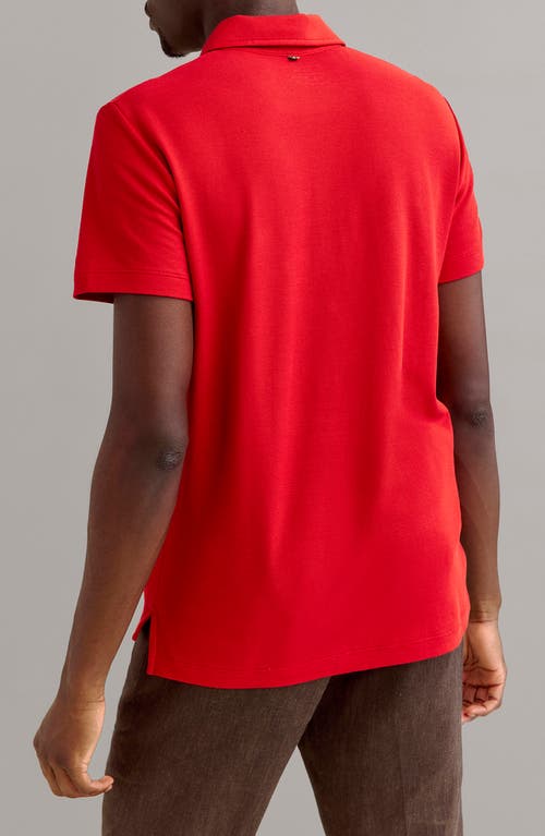 Billy Reid Pique Pensacola Polo In Red