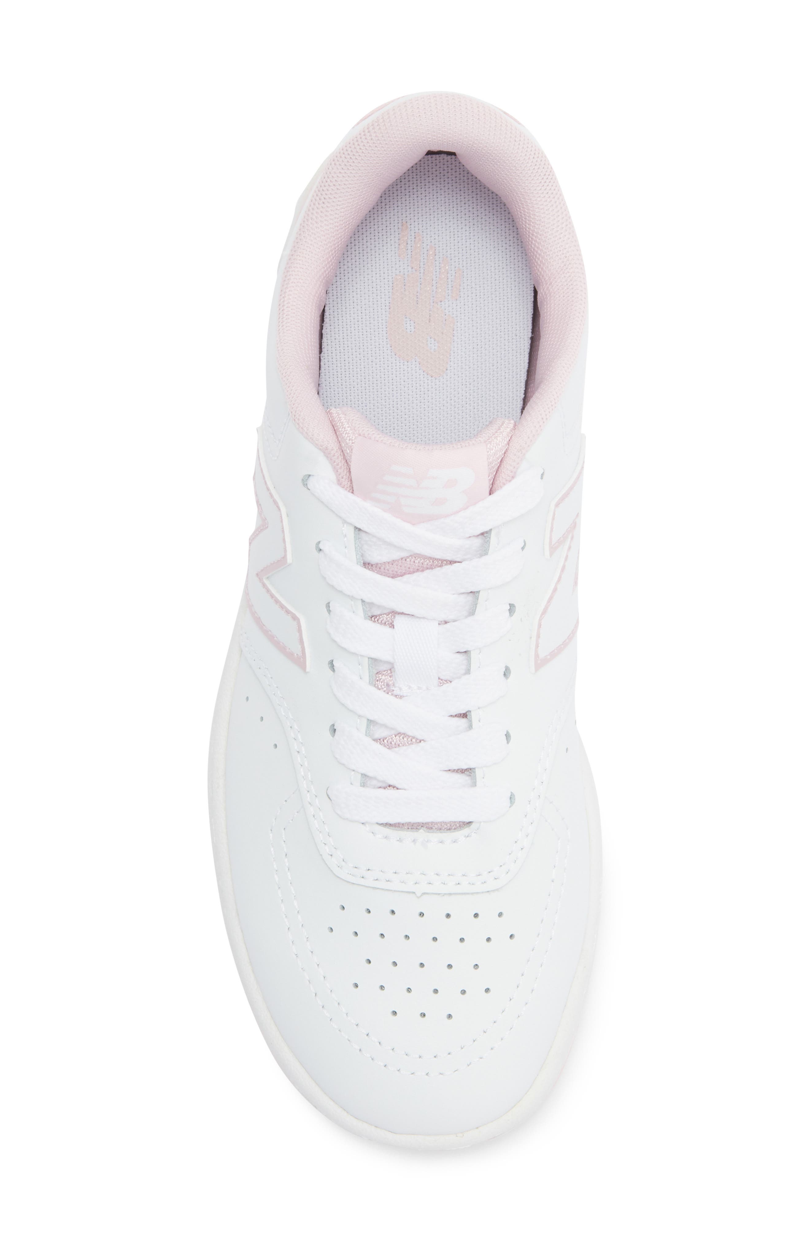 New Balance Kids' BB80 Sneaker, Alternate, color, White/ Mid Century Pink