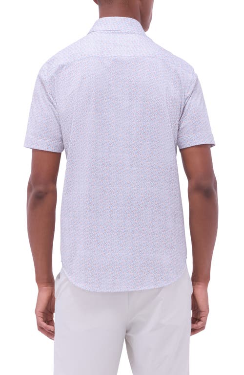Bugatchi Miles Ooohcotton® Floral Short Sleeve Button-up Shirt