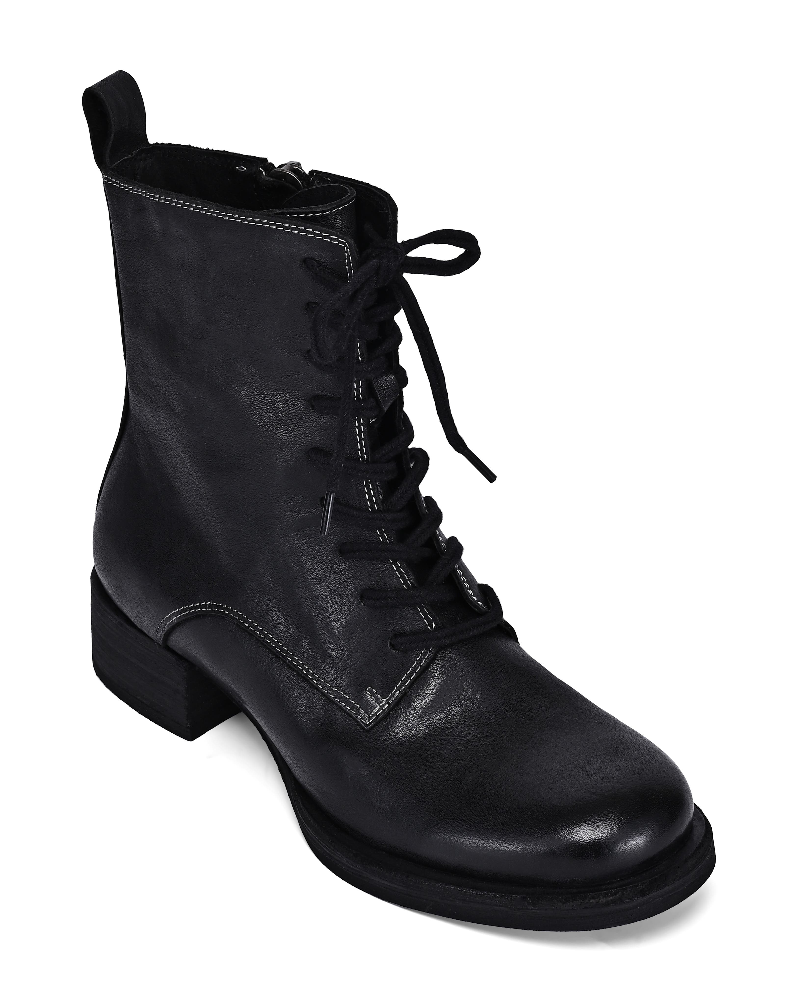 OLD TREND Heritage Genuine Leather Refined Lace Up Ankle Boot, Main, color, Black