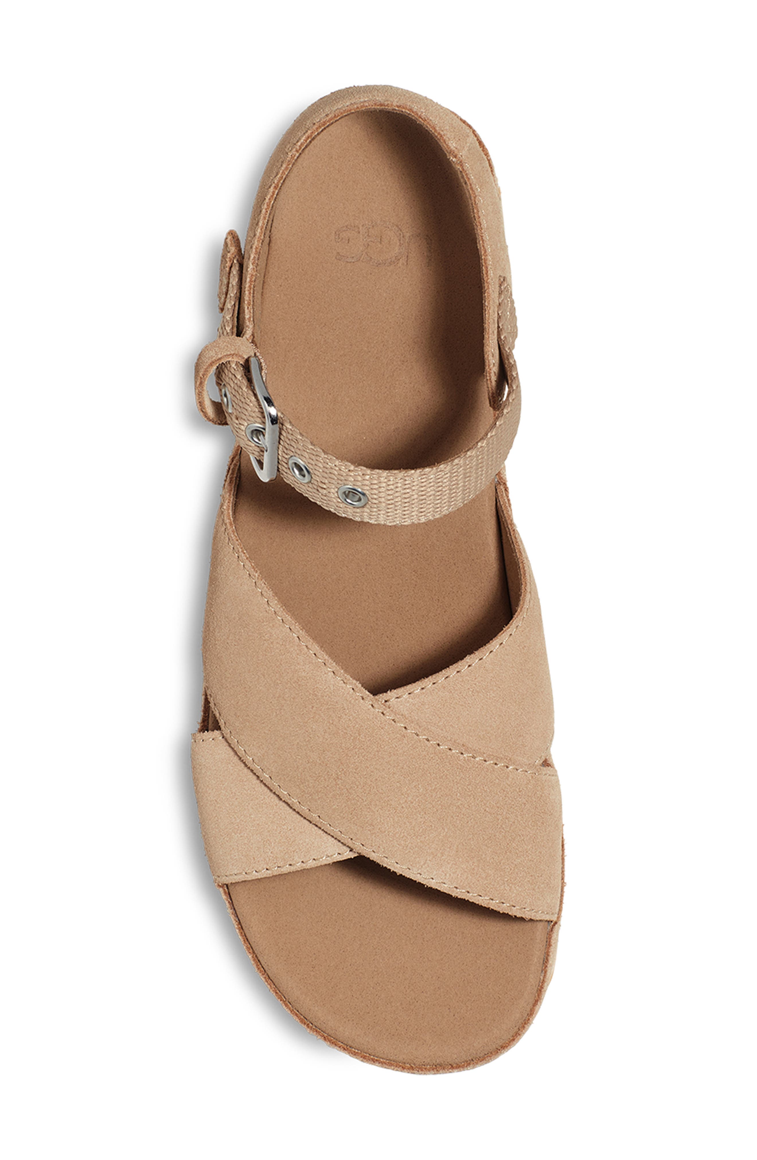 UGG<sup>®</sup> Aubrey Ankle Strap Platform Sandal, Alternate, color, Sand