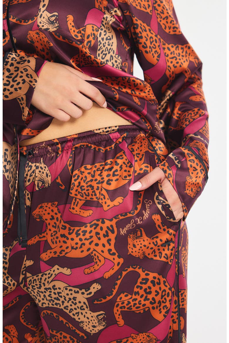 Ever After Satin Sleep Pants, Alternate, color, PURPLE PERSUASION / TOFFEE TAN