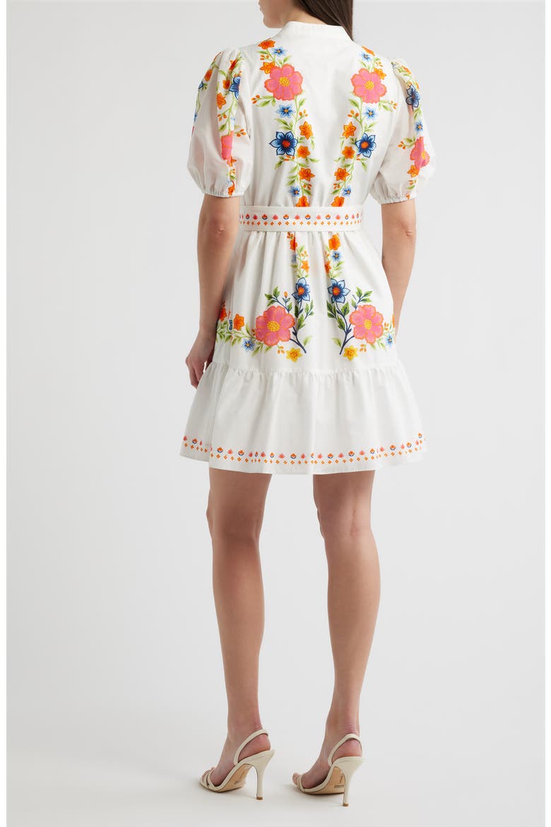 Floral Print Poplin Dress, Alternate, color, IVORY MULT