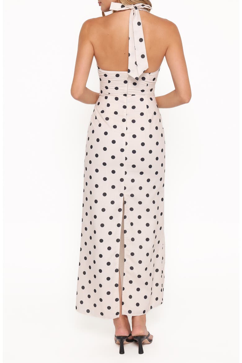Adora Polka Dot Halter Dress, Alternate, color, WHITE POLKA DOT