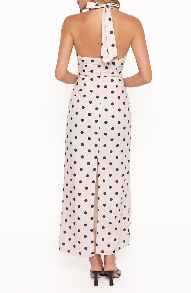 Petal & Pup Adora Polka Dot Halter Dress, Alternate, color, White Polka Dot