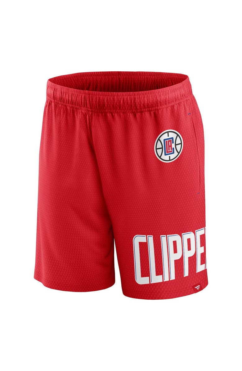 FANATICS Men's Fanatics Branded Red LA Clippers Free Throw Mesh Shorts, Alternate, color, Red