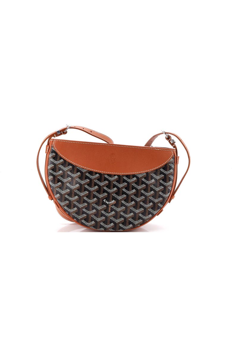 Pre-Owned Goyard Hirondelle Shoulder Bag Coated Canvas and Leather, Alternate, color, Brown