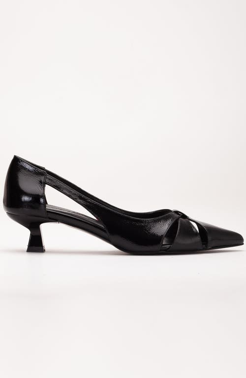 Forever & Always Shoes Sidal Kitten Heel Leather Pumps
