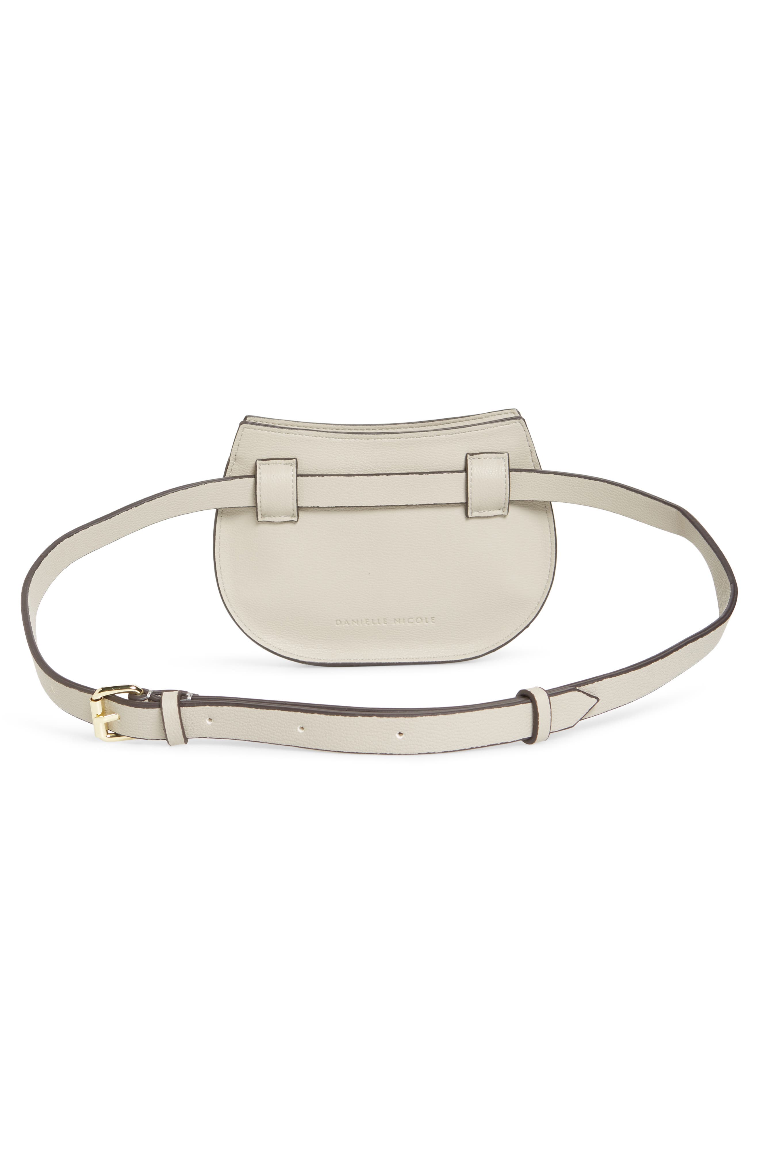 Trish Faux Leather Belt Bag, Alternate, color, LIGHT GREY