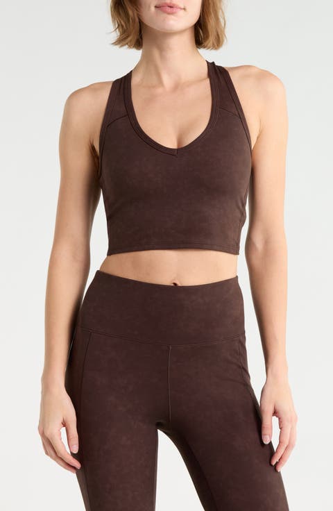 Movement Suede Effect Longline Sports Bra