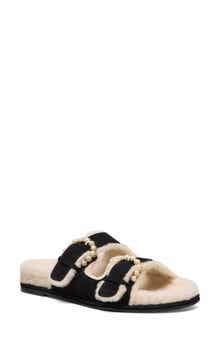 Stuart Weitzman Piper Genuine Shearling Slide Sandal