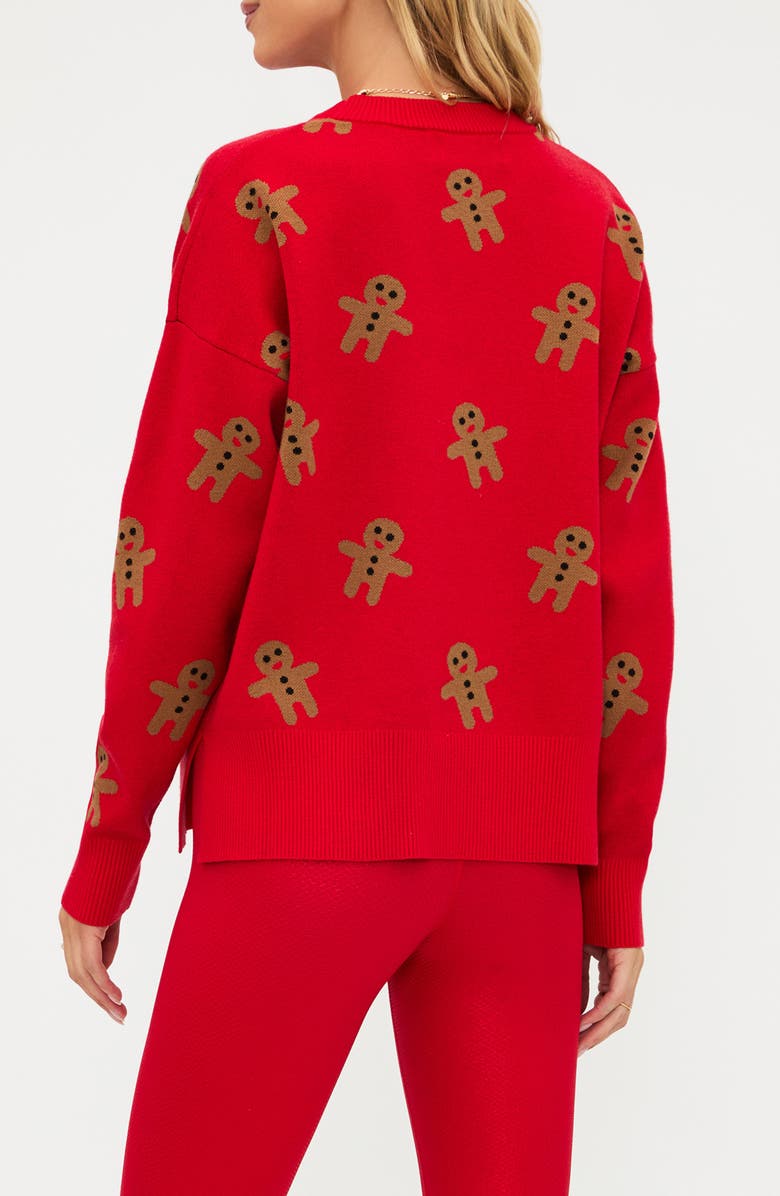 Beach Riot Callie Gingerbread Man Sweater, Alternate, color,