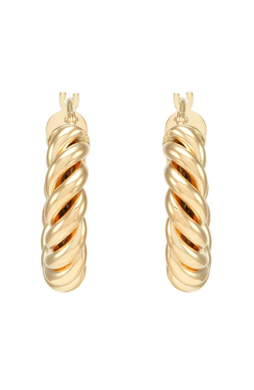 Frankie & Zoe 14k Yellow Gold Twisted Tube Hoop Earrings In Gold