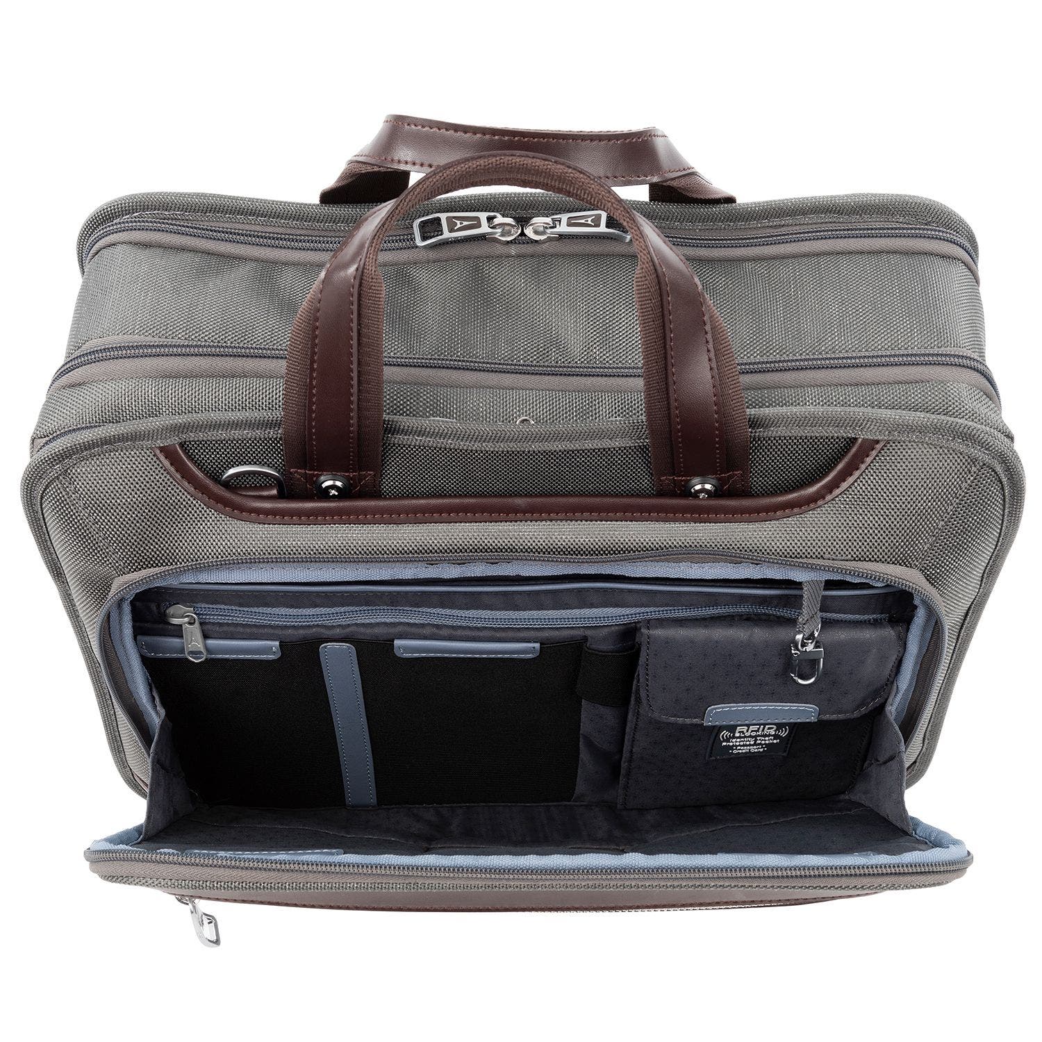TRAVELPRO Platinum Elite Expandable Business Laptop Briefcase, Fits up to 15.6 Laptop, Alternate, color, Vintage Grey
