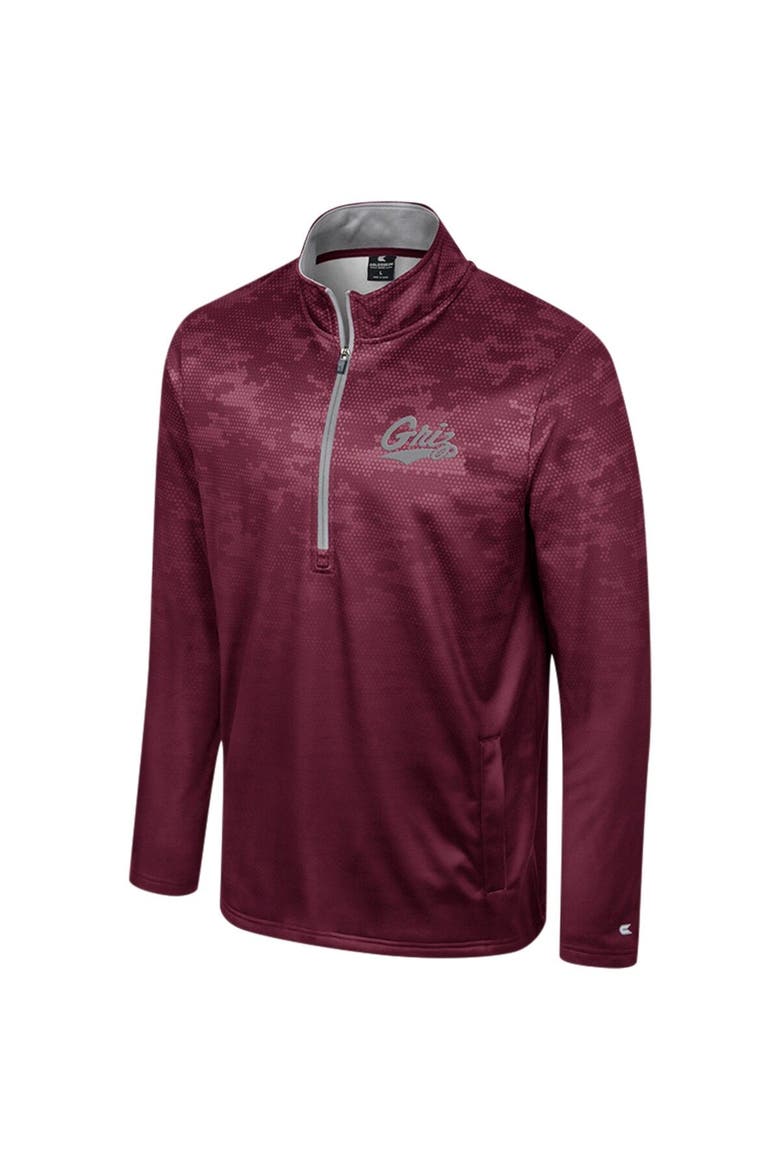 Men's Colosseum  Maroon Montana Grizzlies The Machine Half-Zip Jacket, Alternate, color, Maroon