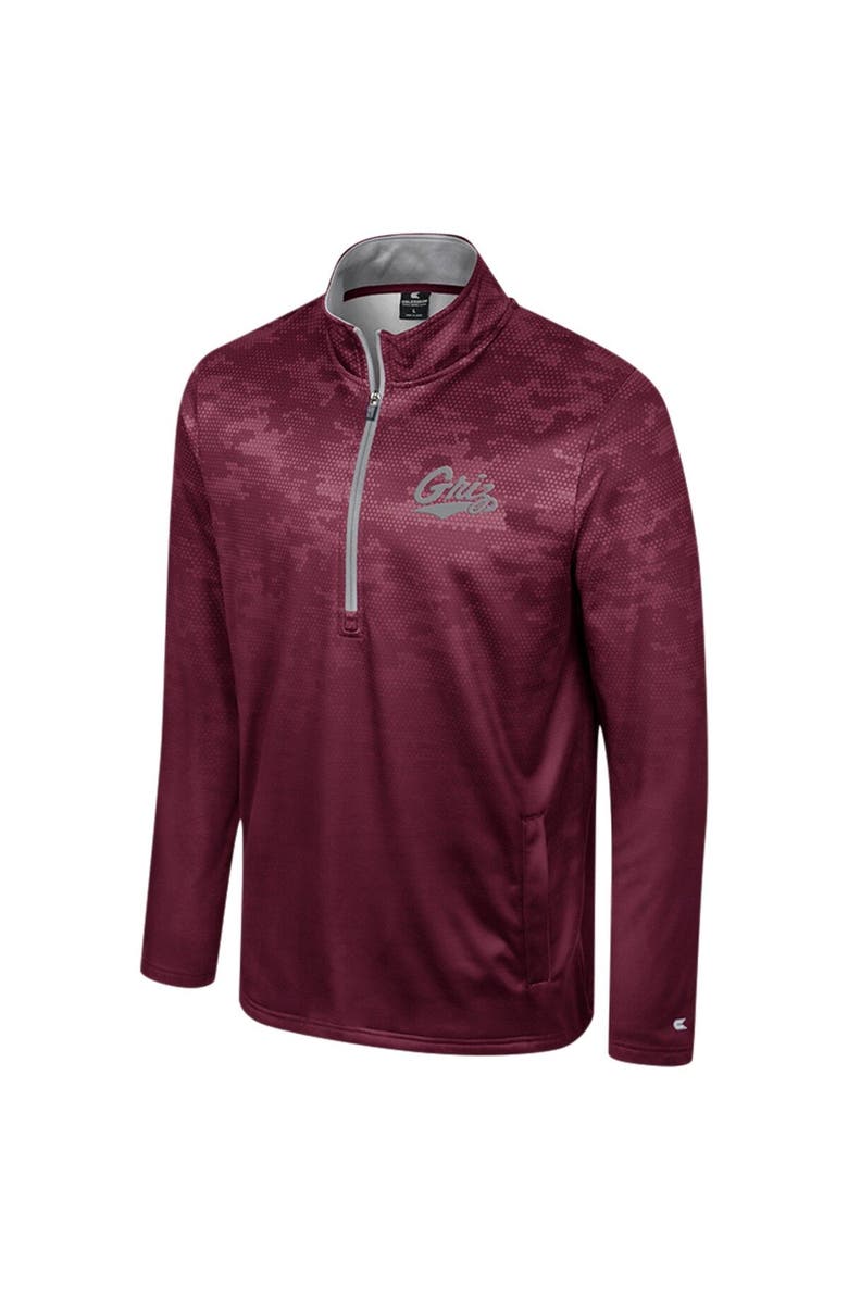 COLOSSEUM Men's Colosseum  Maroon Montana Grizzlies The Machine Half-Zip Jacket, Alternate, color, 