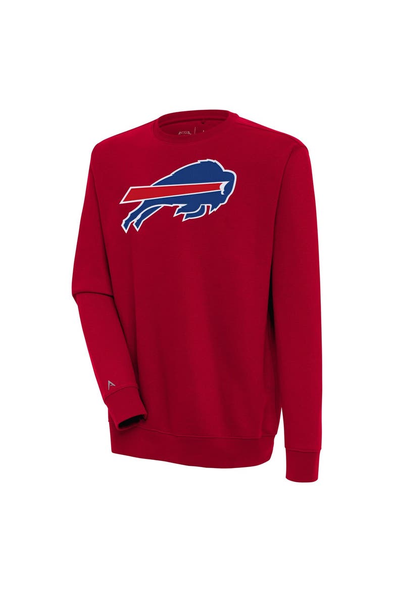 Men's Antigua  Red Buffalo Bills Victory Pullover Sweatshirt, Alternate, color, Red