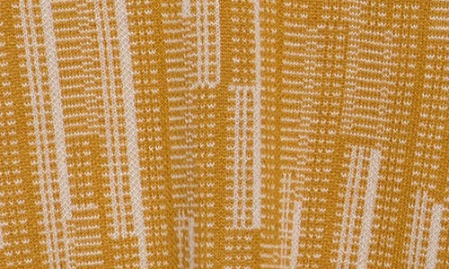 For The Republic Textured Johnny Collar Polo Sweater In Gold