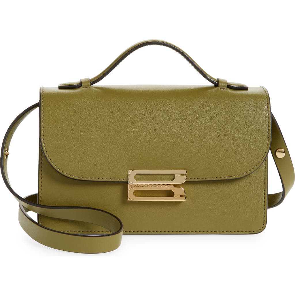 Victoria Beckham The Mini Dorian Leather Shoulder Bag In Green