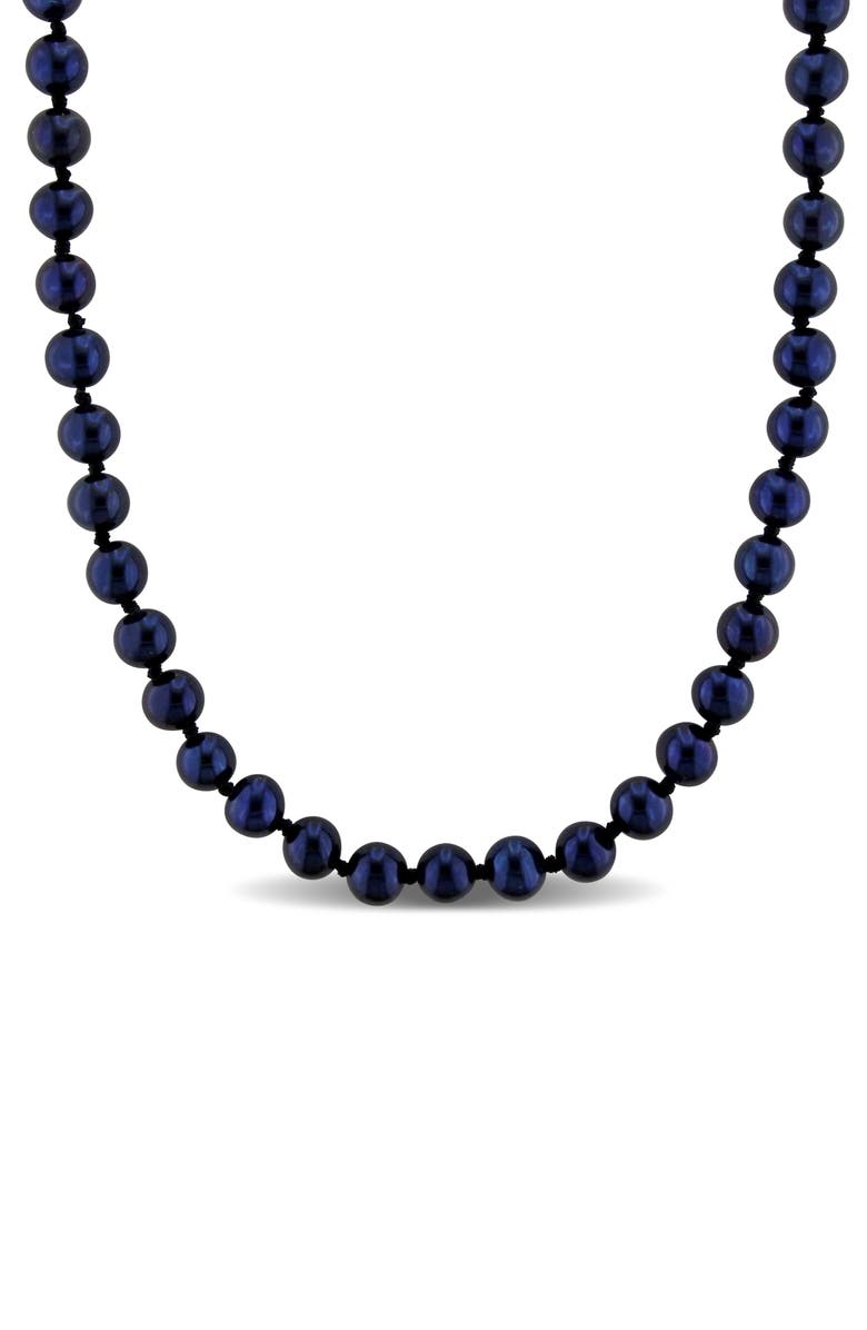 DELMAR Cultured Black Pearl Necklace, 5–5.5mm, Main, color, 