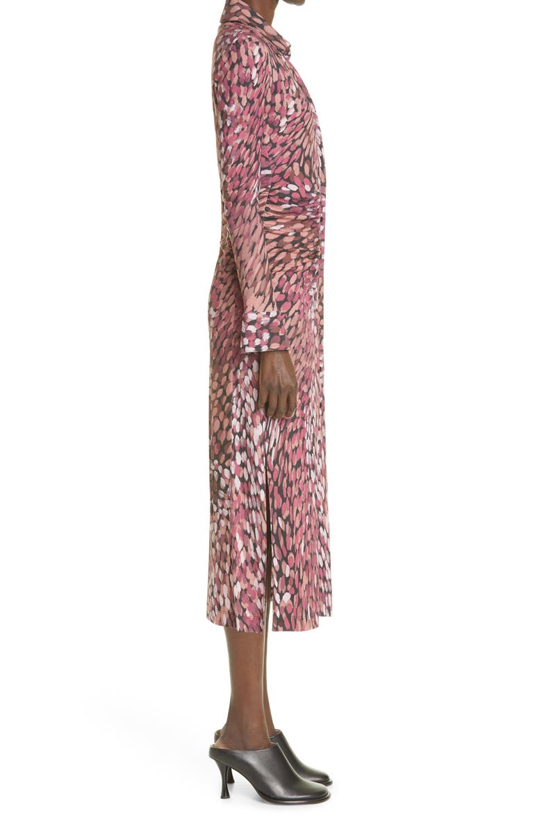 Altuzarra Claudia Dot Print Button Front Midi Dress, Alternate, color,