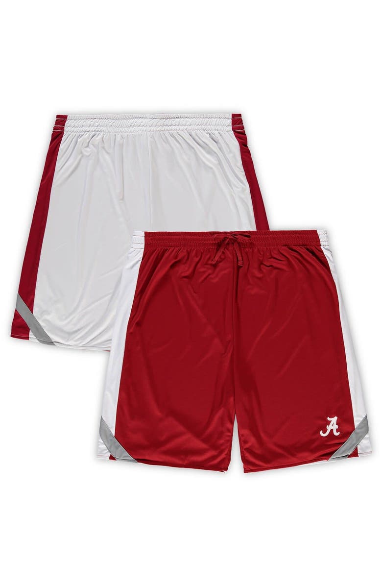 COLOSSEUM Men's Colosseum Crimson/White Alabama Crimson Tide Big & Tall Team Reversible Shorts, Main, color, 