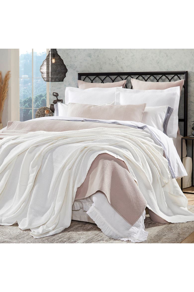 Newport Woven Cotton Blanket, Alternate, color, Off-White