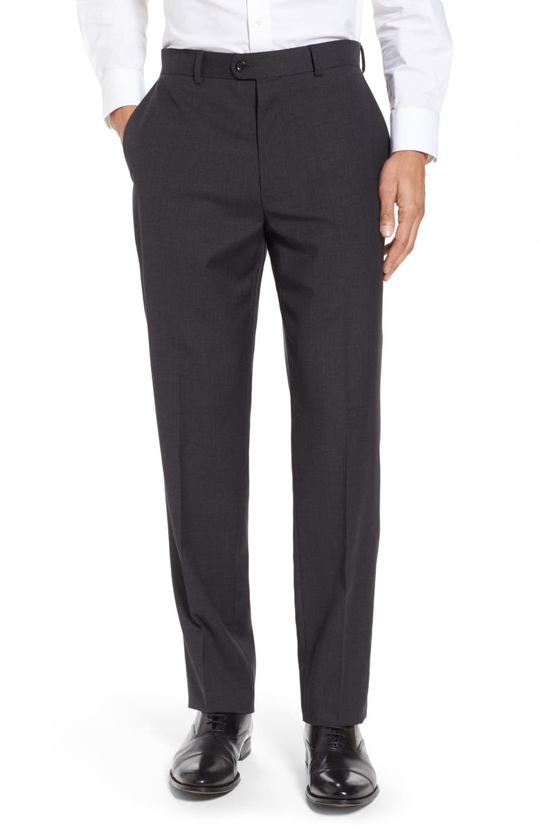 Bensol Gab Trim Fit Flat Front Pants, Main, color, 
