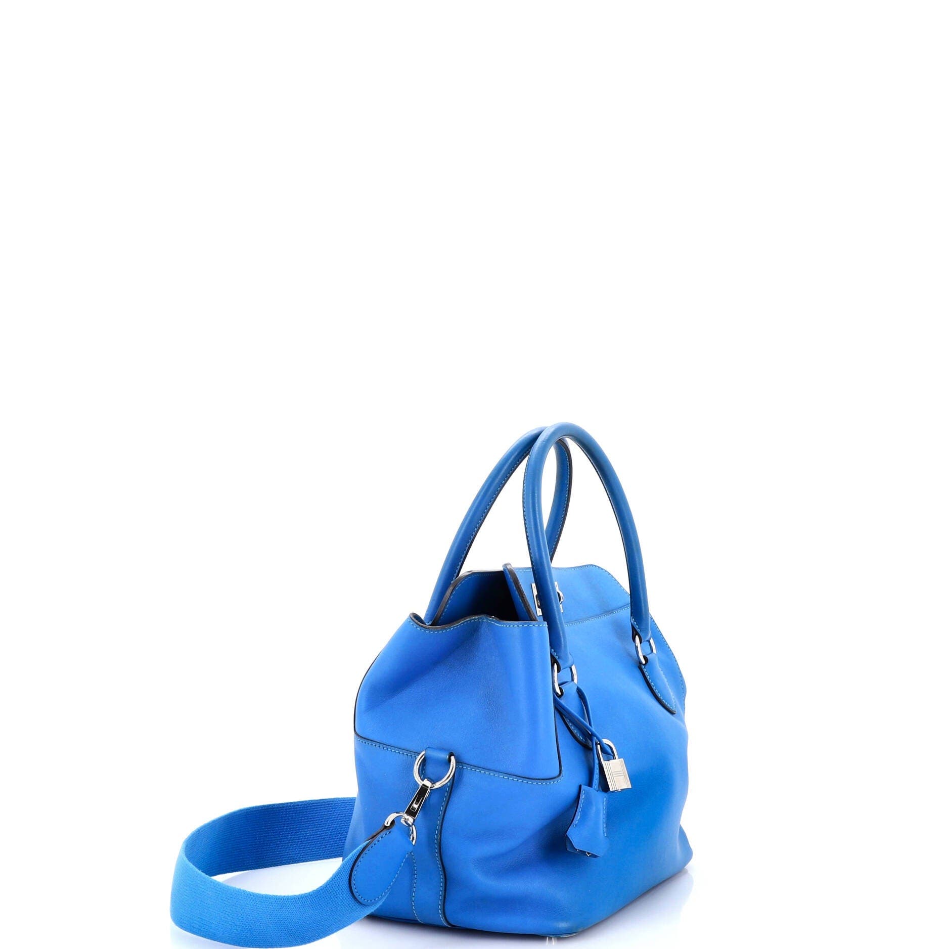 Pre-Owned Hermes Toolbox Bag Swift 26, Alternate, color, Bleu Hydra