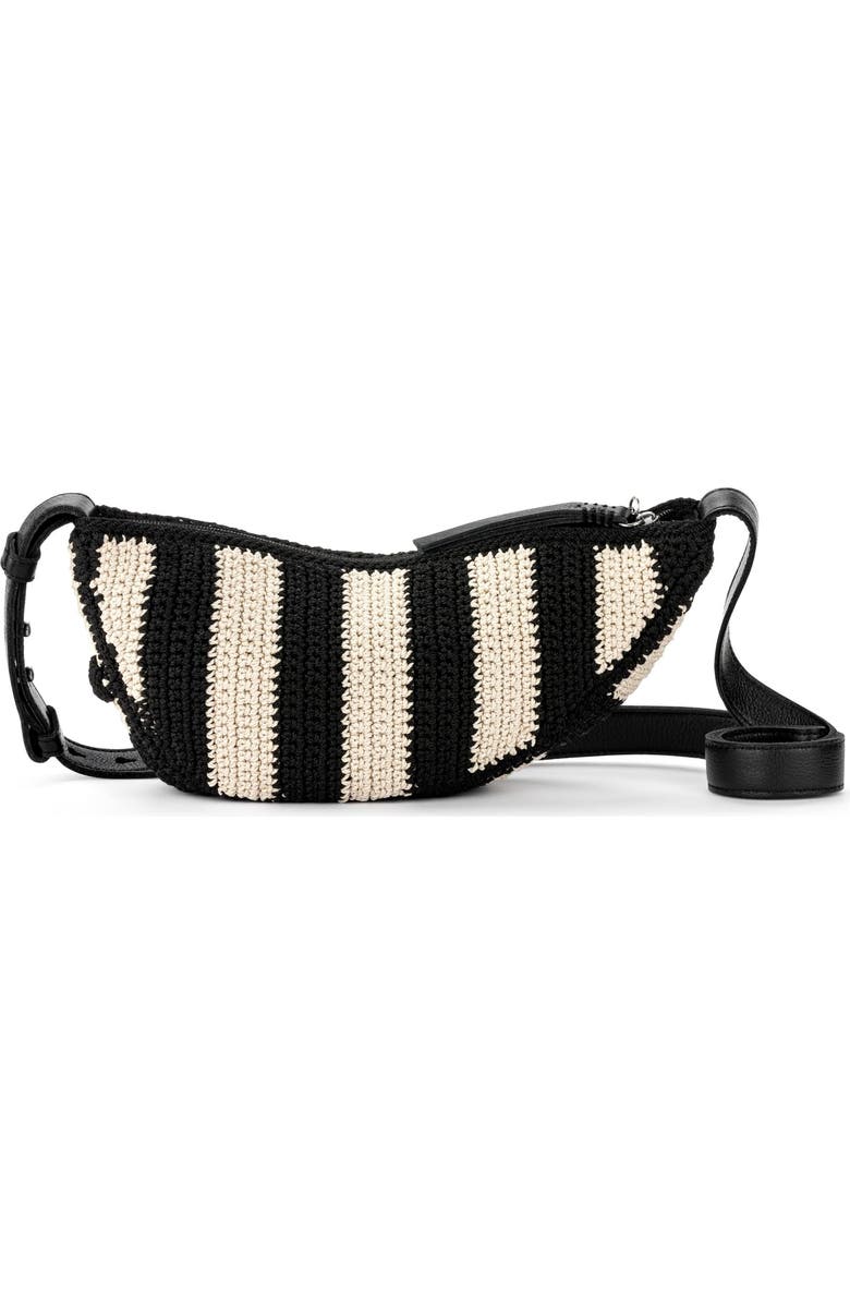 The Sak Tess Sling Crochet Bag, Main, color, Black Stripe