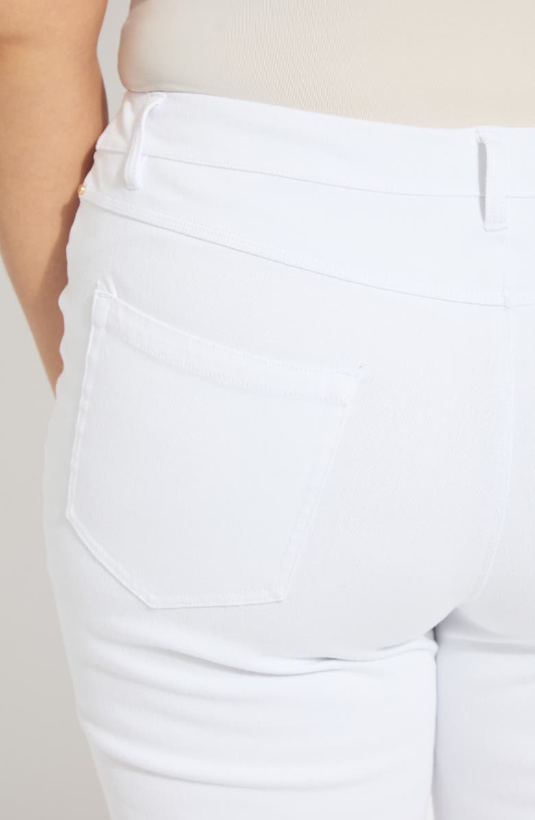 Lysse Billie Eyelet Pull-On High Waist Crop Straight Leg Jeans, Alternate, color, White