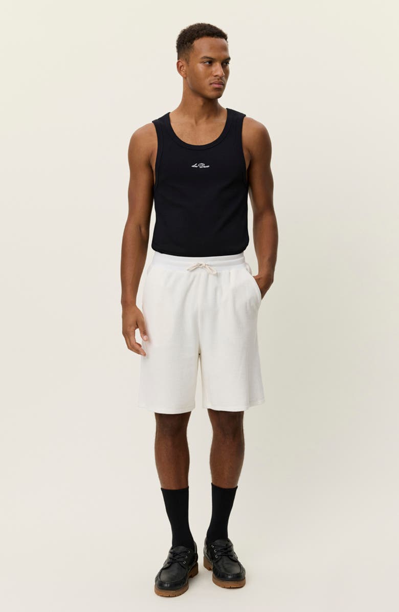 Les Deux Sully Cotton Towelling Shorts, Alternate, color, Light Ivory