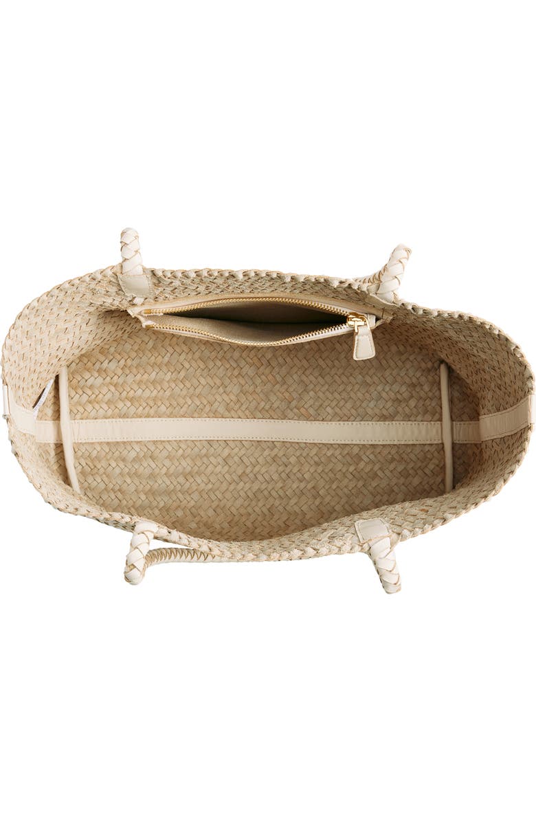 Madewell Handwoven Leather Tote, Alternate, color, Alabaster