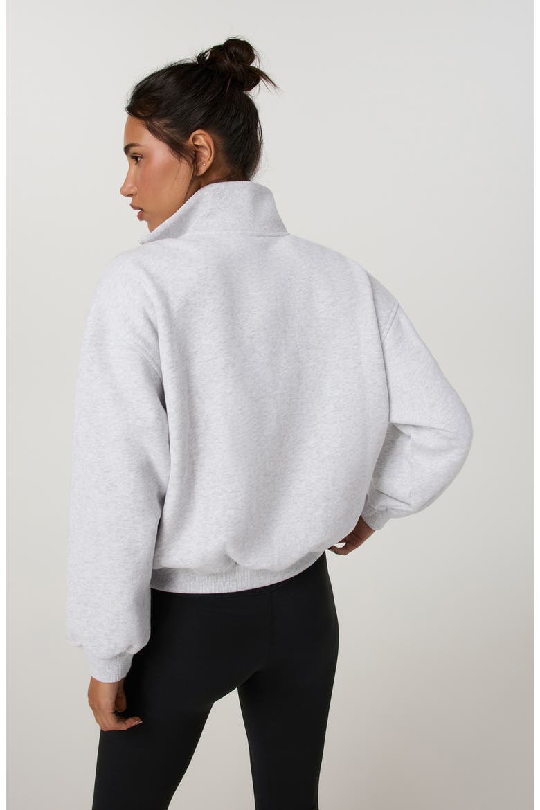 Restore Oversized Half-Zip Pullover, Alternate, color, PALE GREY HEATHER