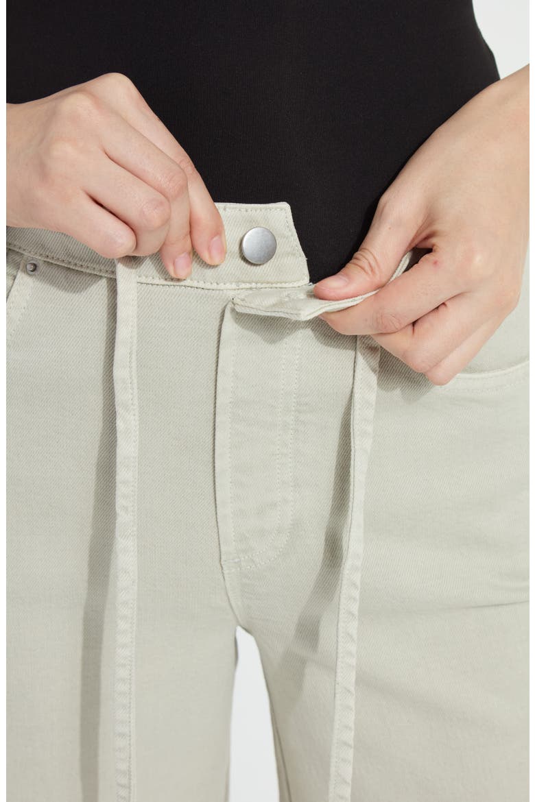 Nellie Drawstring Wide Leg Jeans, Alternate, color, REFINED TAUPE