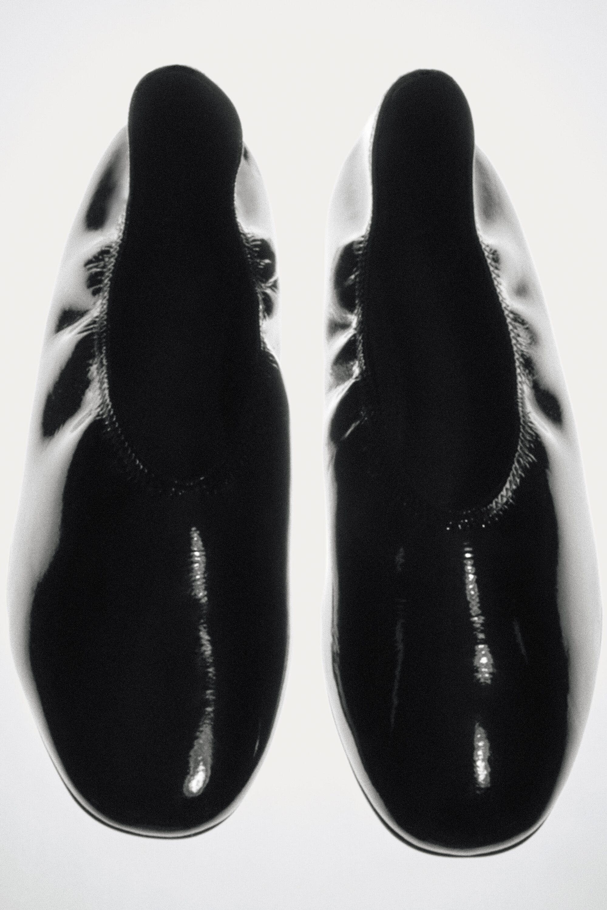 Minimal Patent Leather Ballet Flats, Alternate, color, BLACK