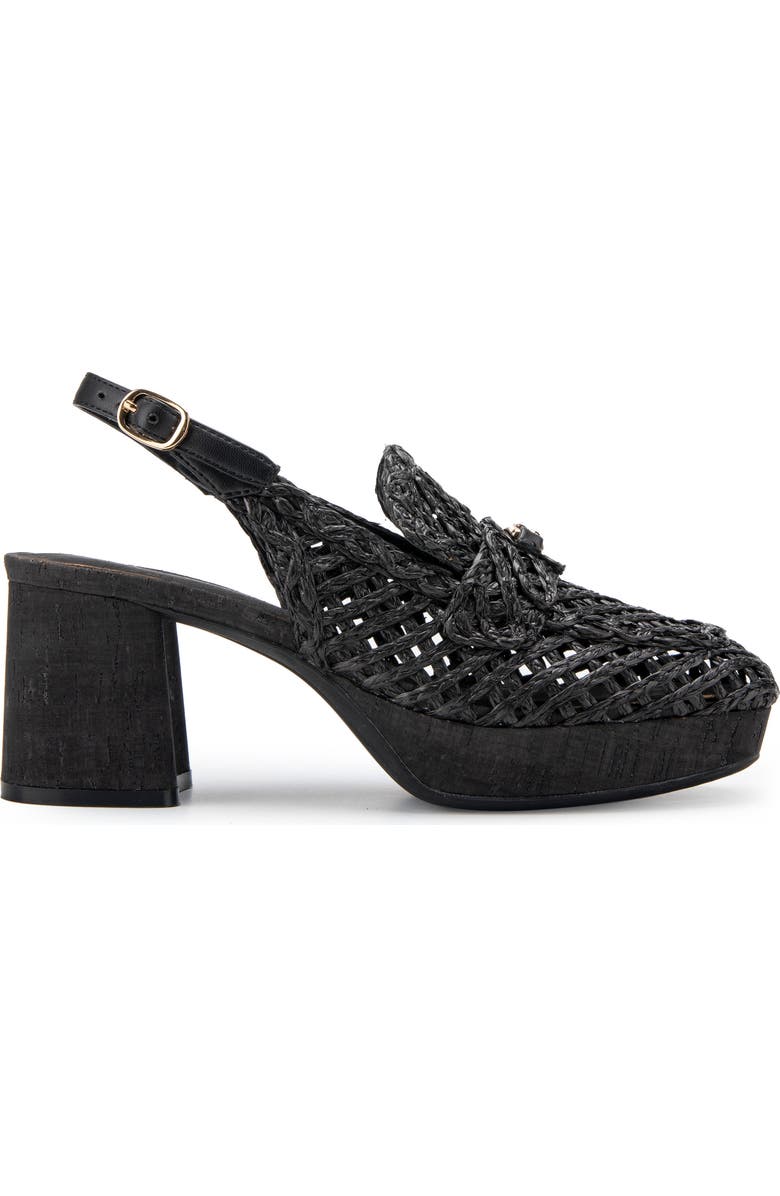 Aerosoles Santiago Raffia Platform Slingback Clog, Alternate, color,