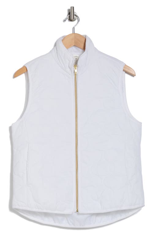 X By Gottex Onion Quilted Vest In White