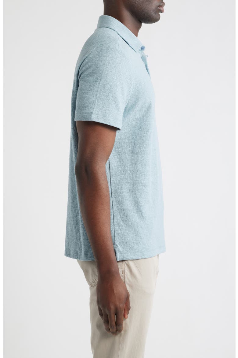 Newman Textured Cotton Blend Polo, Alternate, color, SOFT TEAL