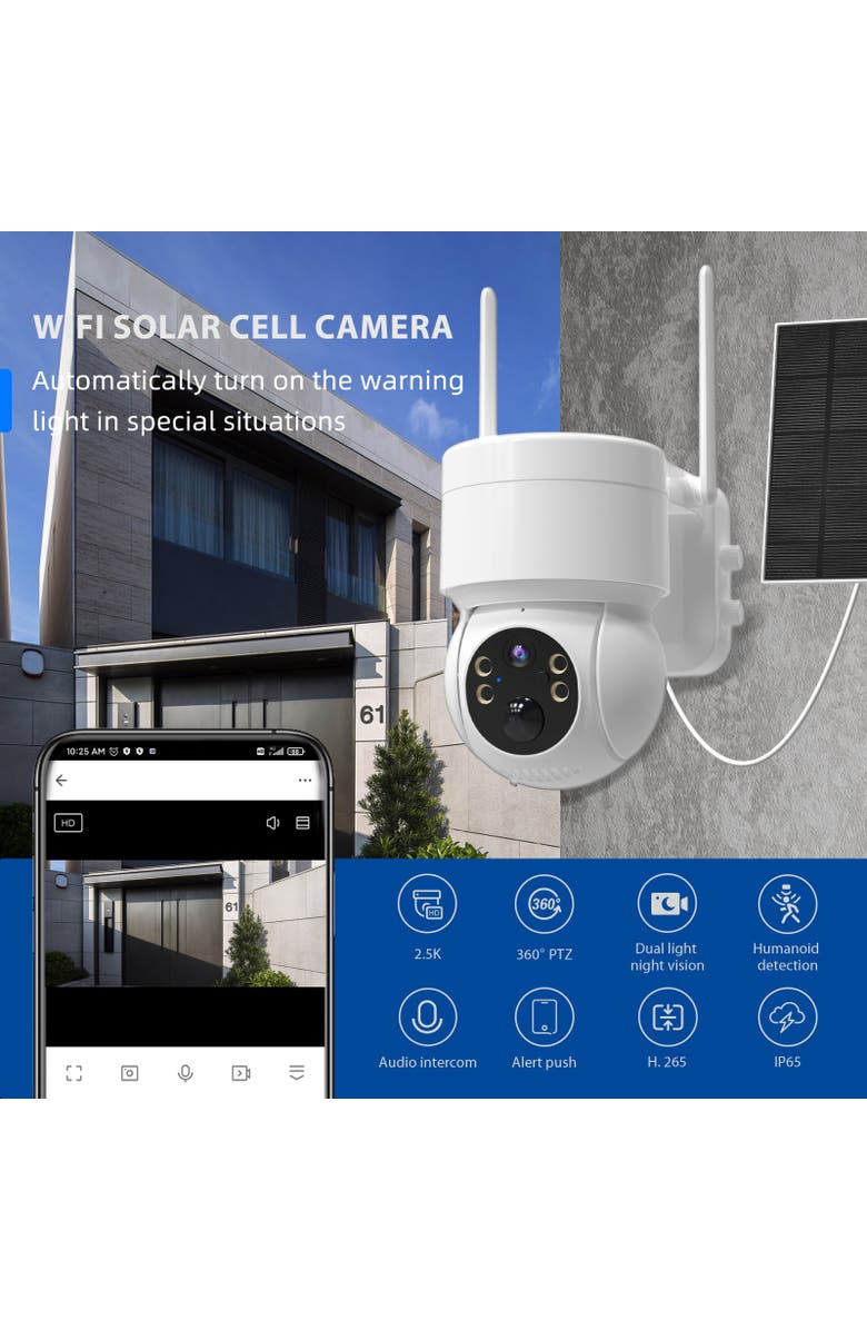 Eco4Life Smart WiFi Spotlight Battery Camera, Alternate, color, White