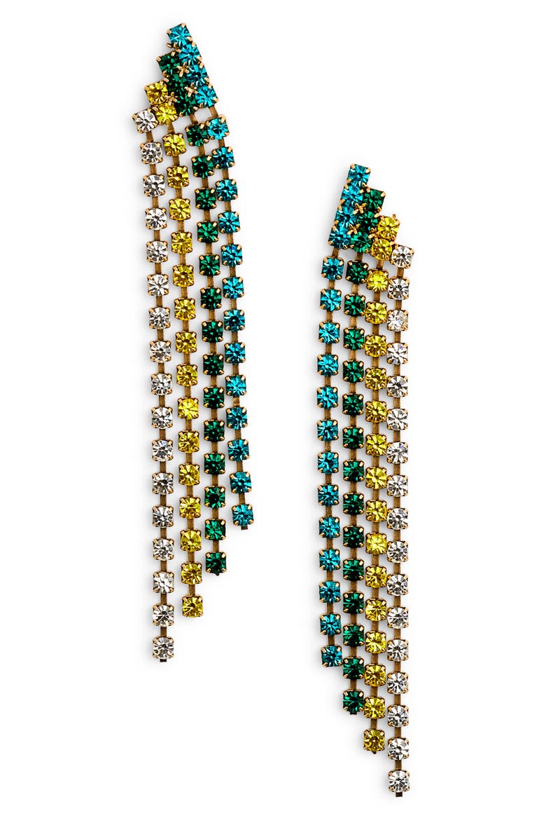 Marissa Drop Earrings, Main, color, GREEN