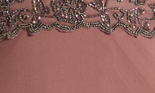 Pisarro Nights Beaded Bodice A-line Gown In New Mauve