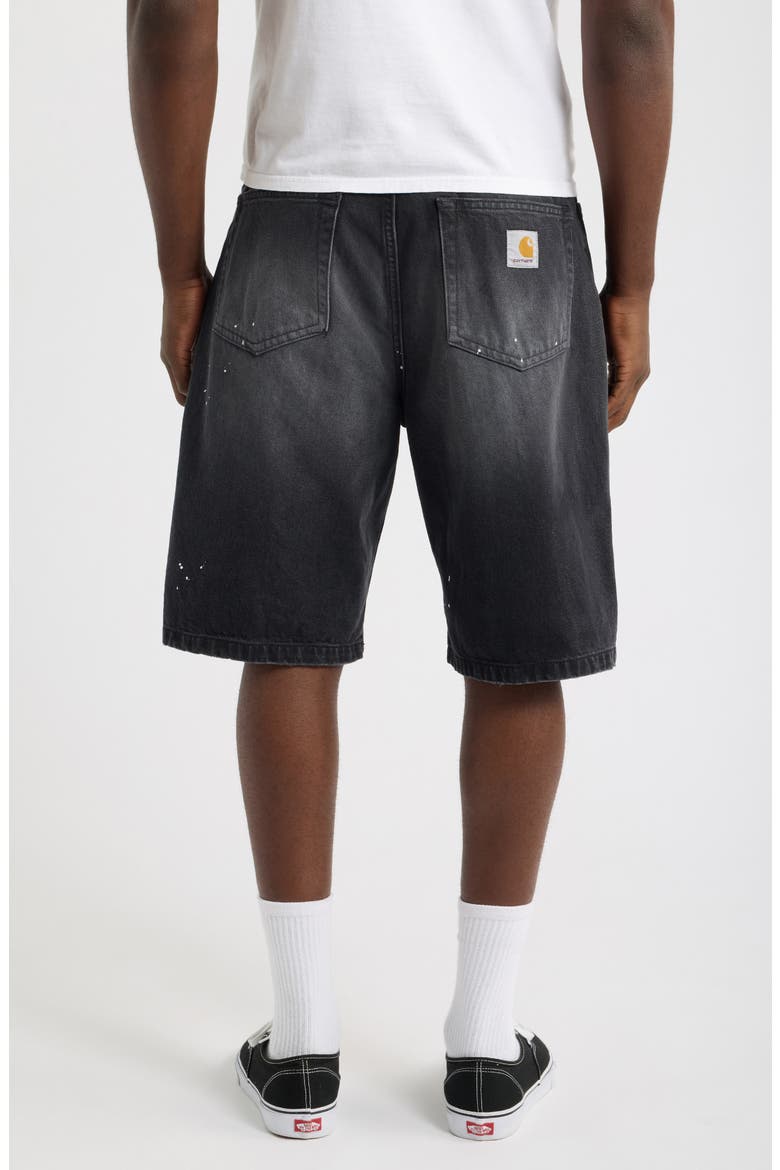Landon Denim Shorts, Alternate, color, BLACK (DESTROY WASH, SPLATTER)