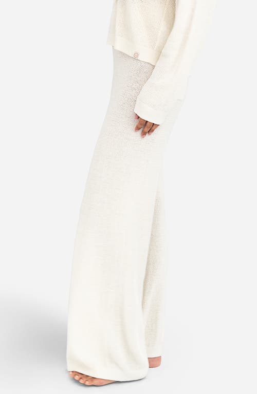 Sunday Citizen Wide Leg Knit Pants In White